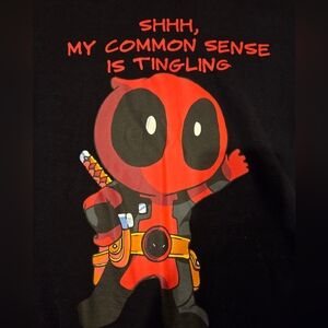 DEADPOOL - "SHHH, MY COMMON SENSE IS TINGLING" - REVERSIBLE WOMENS SHIRT